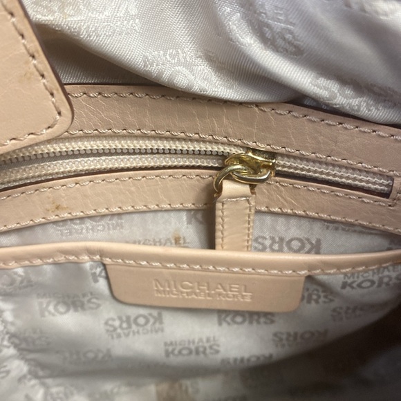 Michael Kors Brown Logo Canvas Satchel Tote with Leather Trim gold-tone hardware - Picture 11 of 16